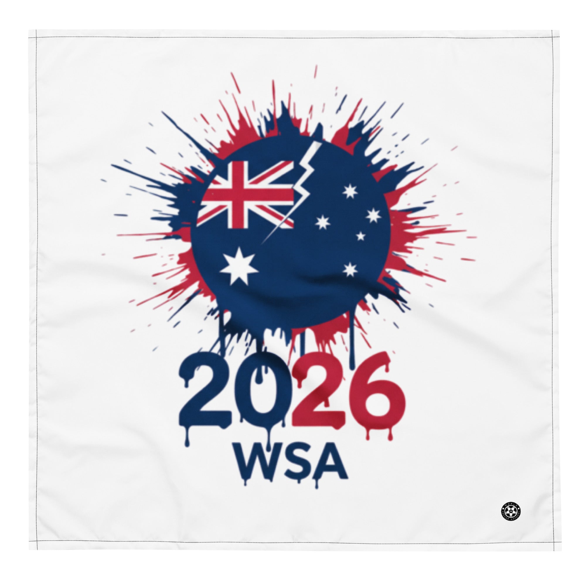 Design with Australian flag, '2026', and 'WSA' text on a white background