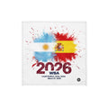 Promotional poster for a sports event featuring splashes of Argentina and Spain flags with '2026 WSA' text.