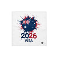 Design with Australian flag and '2026 WSA' text on a white background