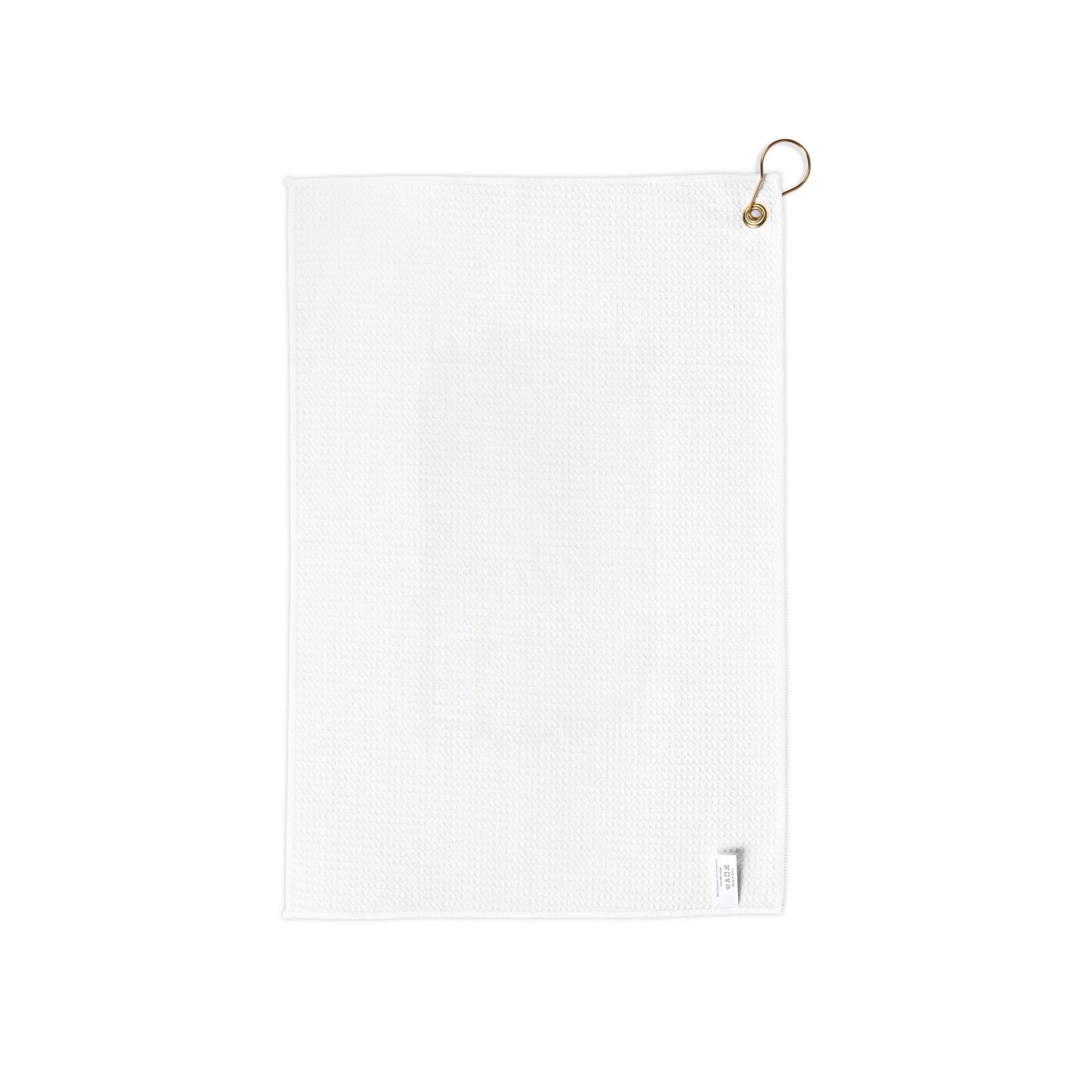 White square with a gold earring on a white background