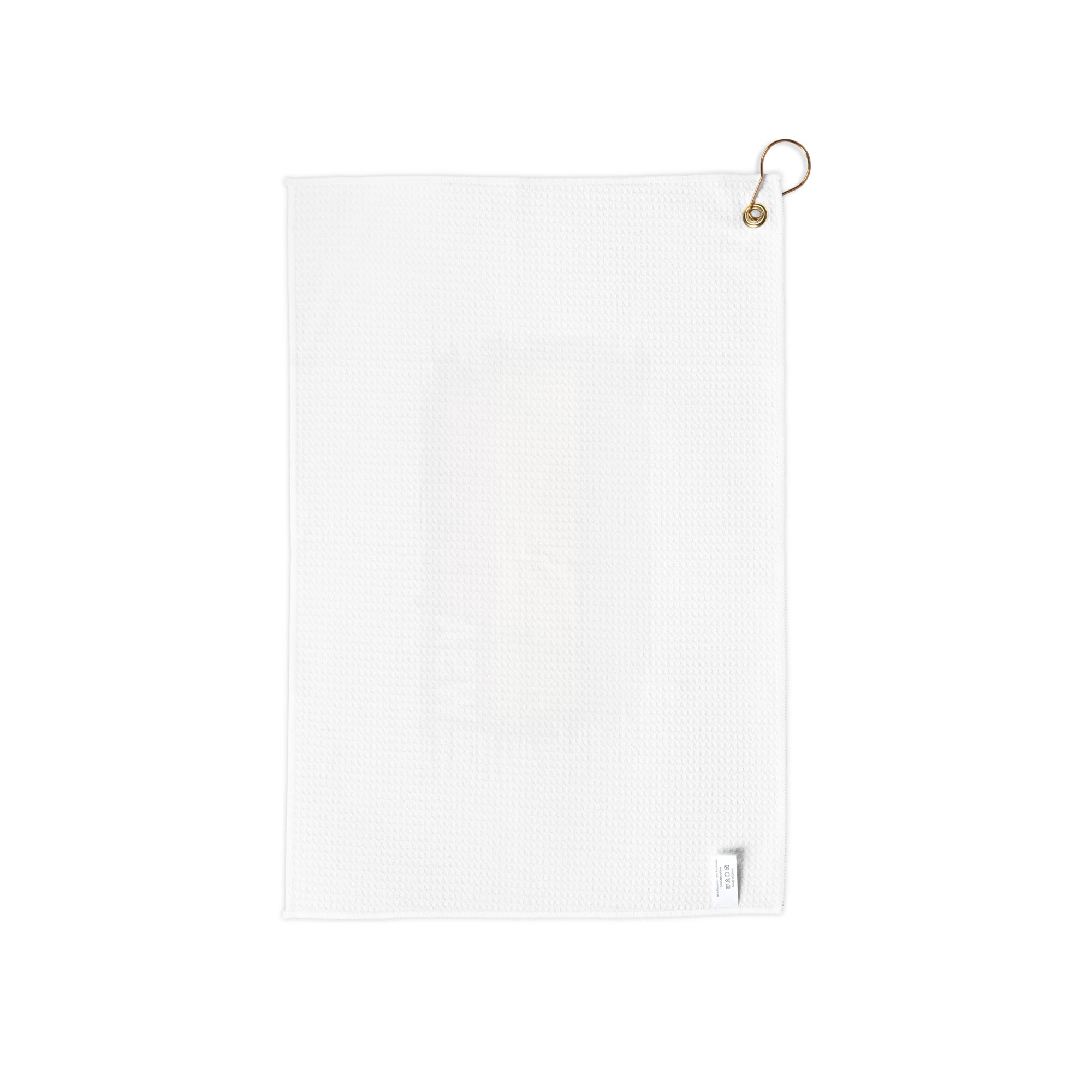 White square with a gold earring on a white background