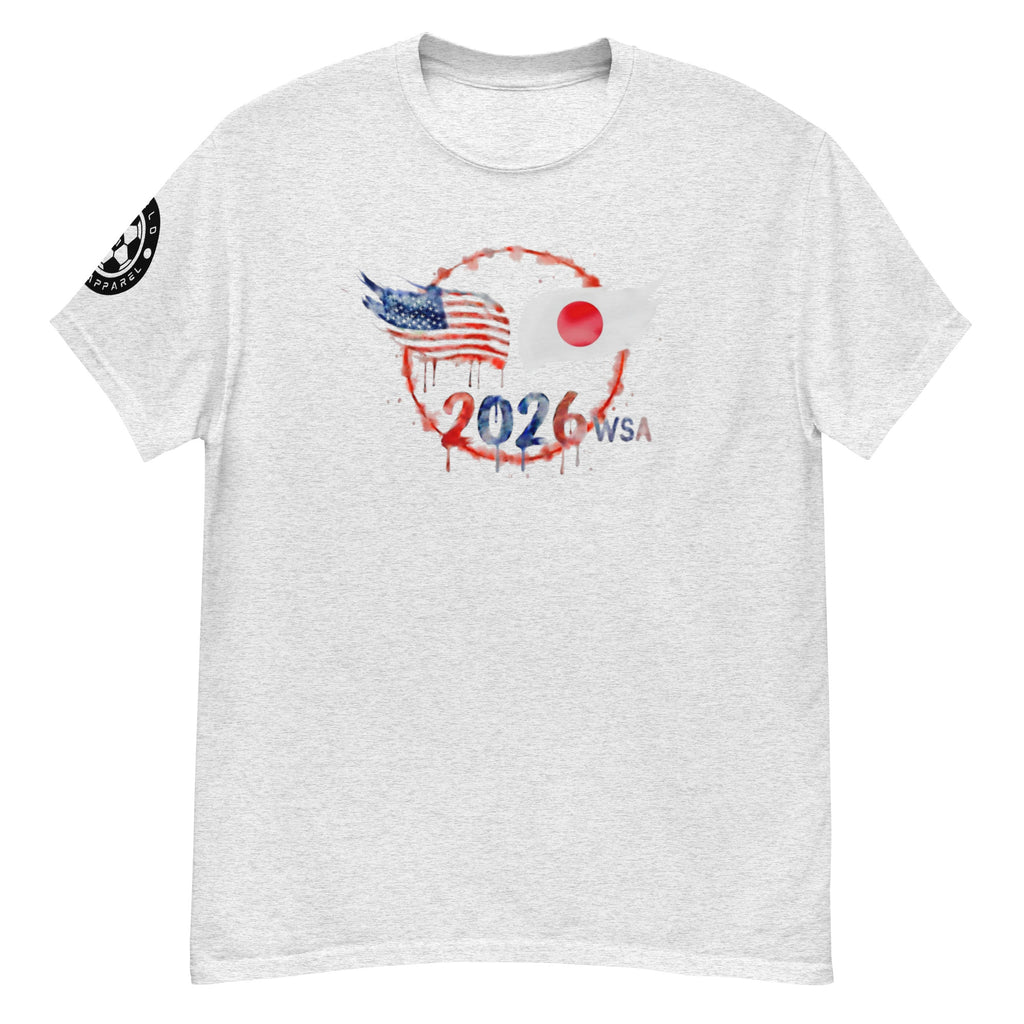 Gray t-shirt with 2026 WSA logo on a white background
