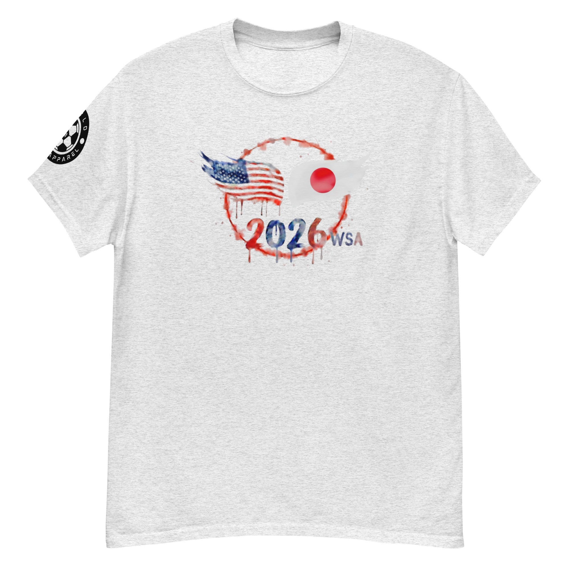 Gray t-shirt with 2026 WSA logo on a white background