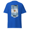 Blue t-shirt with a graphic design of an argentine flag and 'WSA' text on a white background