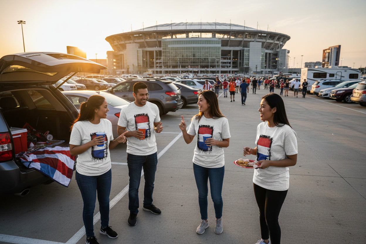 Gray t-shirt with a colorful graphic design and 'WSA' text on a white background