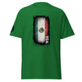 Green t-shirt with a graphic design featuring the Mexican flag and 'WSA' text on a white background.