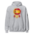 Gray hoodie with a Spanish flag design and '2026 WSA' text on a white background