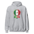 Gray hoodie with Mexican flag design and '2026 WSA' text on a white background