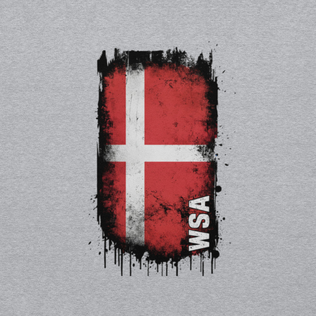 Red and white shield-like design with 'WSA' on a gray background