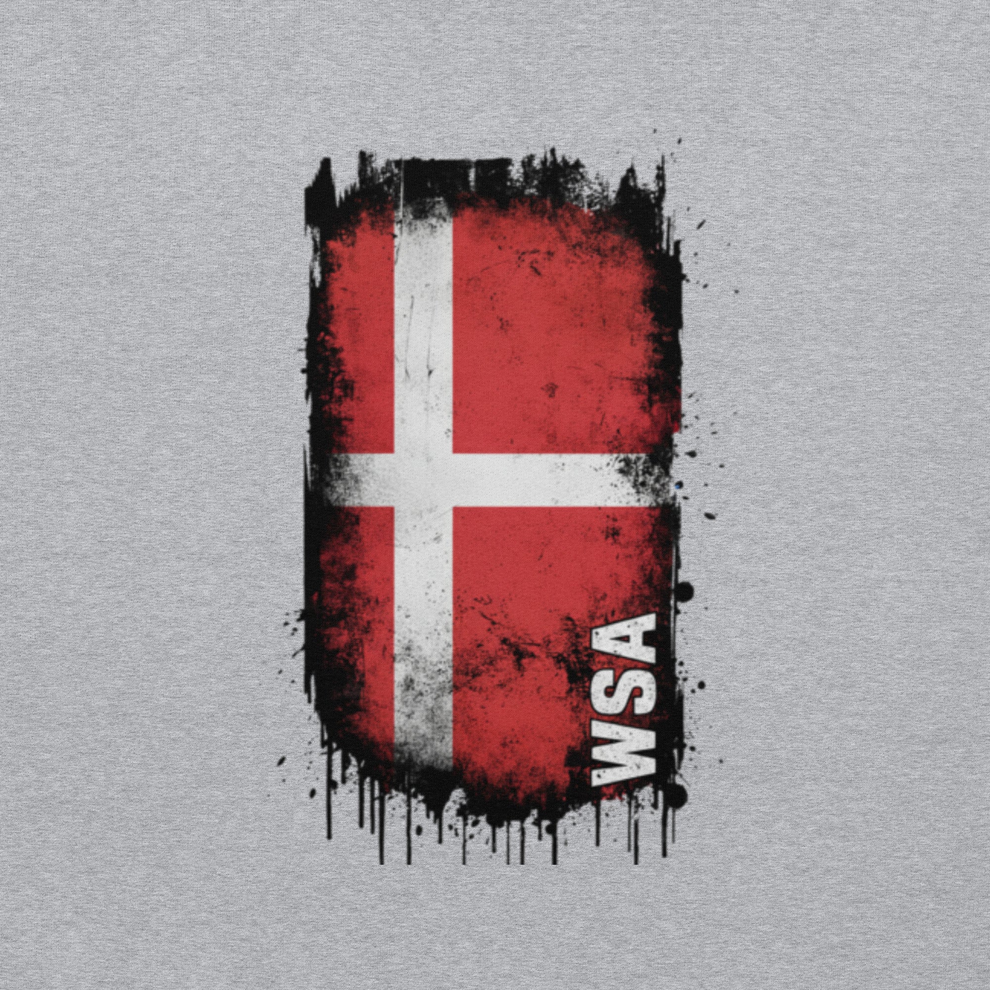 Red and white shield-like design with 'WSA' on a gray background