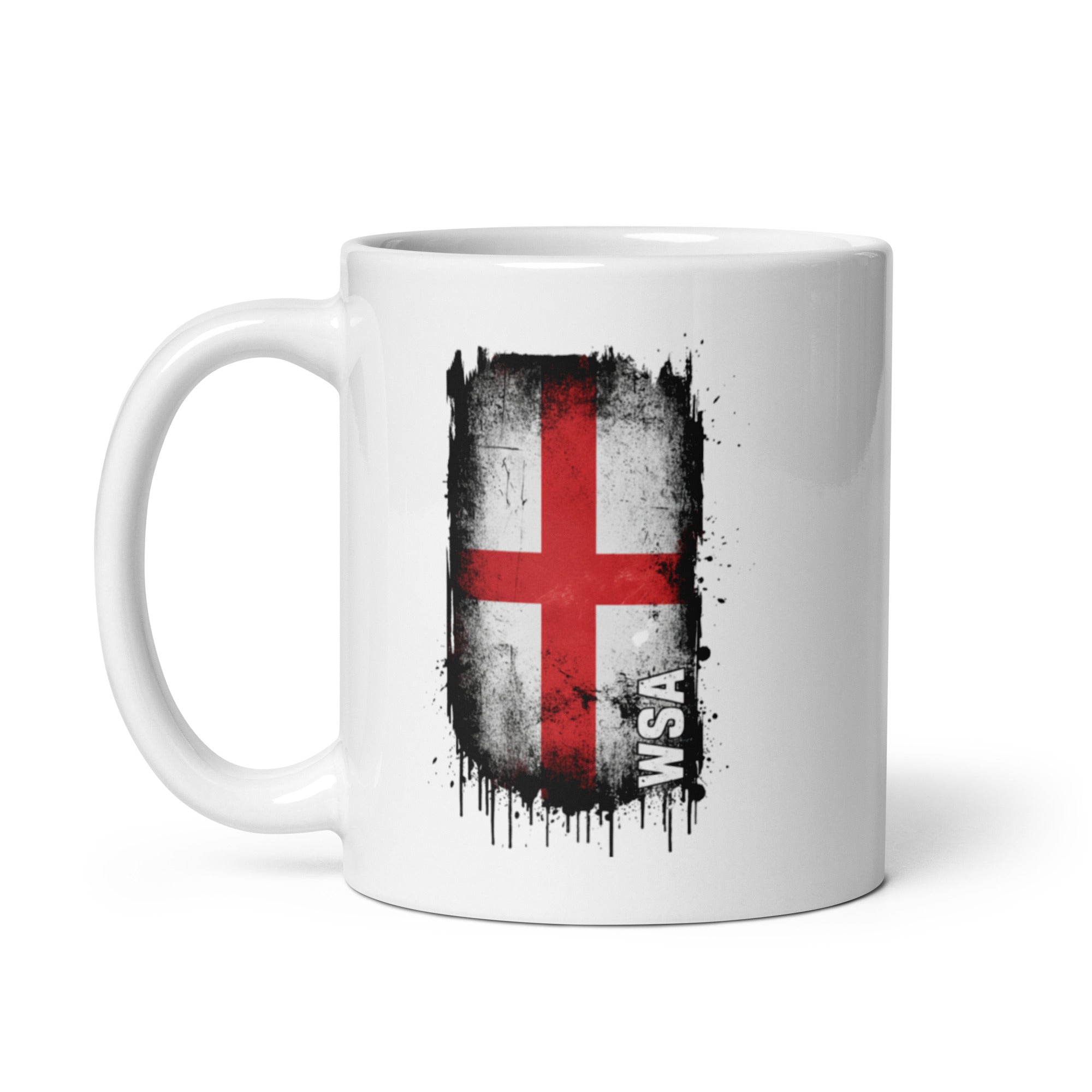 England White glossy mug