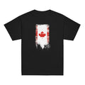 Black t-shirt with a Canadian flag graphic and 'WSA' text on a white background