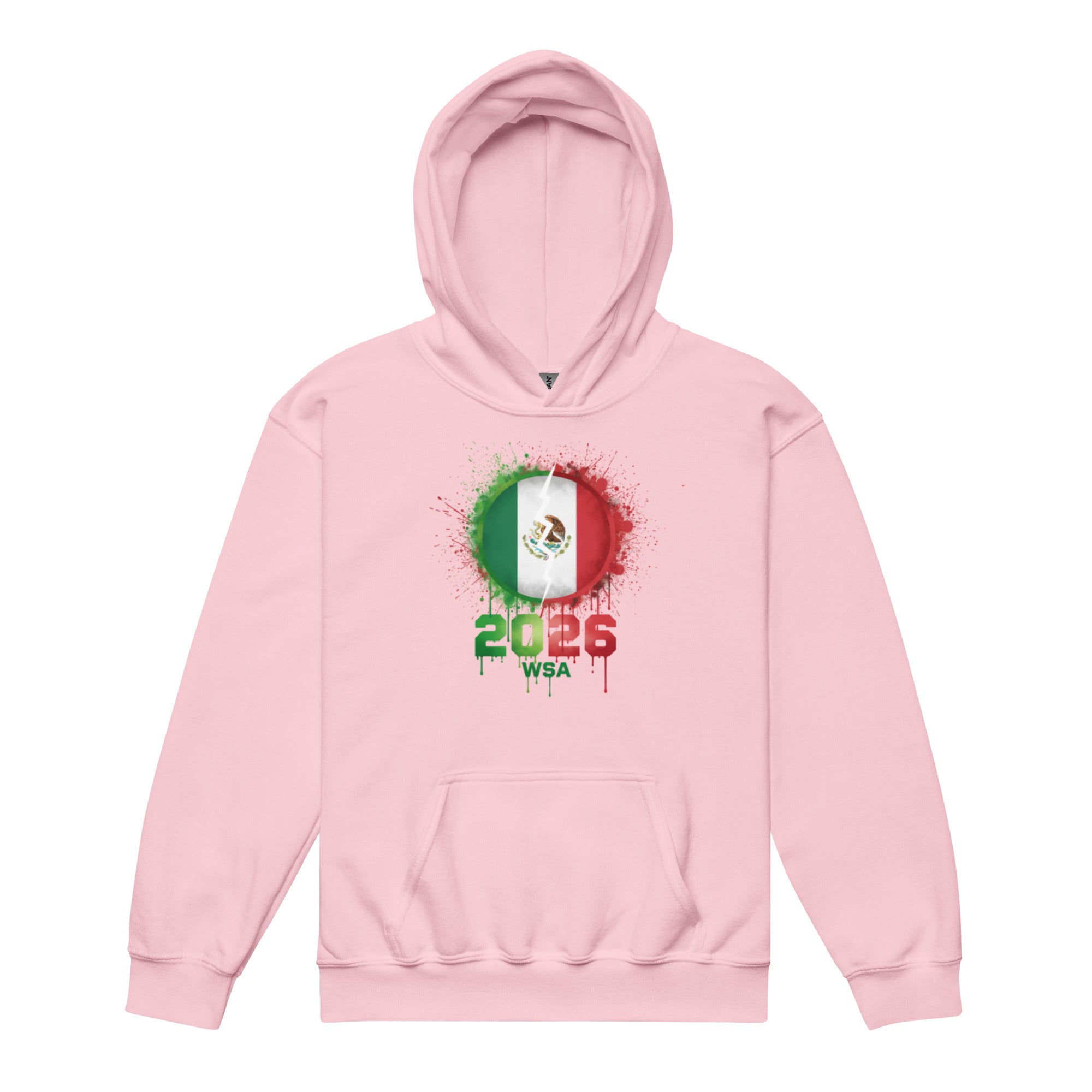 Mexico World Cup 2026 Youth hoodie Light Pink